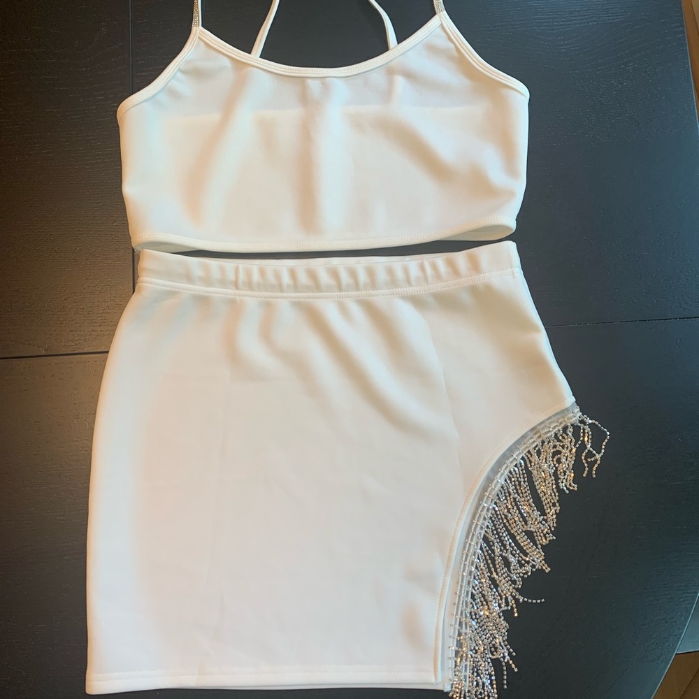 White Two Piece Outfit